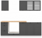 K&ouml;&ouml;gikomplekt Junona Line, pruun v./valge v./grafiit v., 2.2 m