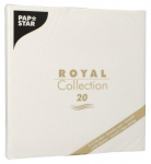 Pabersalvr&auml;tikud Pap Star Royal Collection, 40 cm x 40 cm, valge v., 20 tk