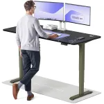 Arvutilaud reguleeritava k&otilde;rgusega Desktronic HomePro 40 853, 180 cm x 80 cm, 126 cm, must v./roheline v.