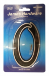 Uksenumber James Hardware NP15080C, 15 cm, plastik, must v.