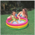 Bassein, t&auml;ispuhutav/laste Intex Sunset Glow 58924, kollane v./roheline v./roosa v., 86 x 25 cm