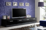 TV-laud ASM Duo, must v., 200 cm x 45 cm x 35 cm