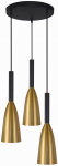 Valgusti rippuv Light Prestige Solin LP-181/3P GD, E27, 3 x 60 W, must v.