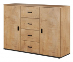 Kummut Cama Meble Uni, must v., 92 cm x 38 cm x 132 cm