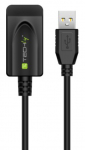 Pikendusjuhe Techly IUSB-REP20TY USB male, USB female, 5 m, must v.