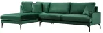 Nurgadiivan Hanah Home Papira 560ARE1171, roheline v., vasak, 283 x 180 cm x 88 cm