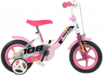 Laste jalgratas Dino Bikes Sport 108, valge v./roosa v., 7", 10"
