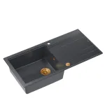 K&ouml;&ouml;givalamu Quadron Evan 146 XL, graniit, 100 cm x 50 cm x 21 cm, must v./hall v./vask v.