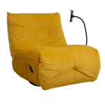 Allalastava seljatoega tugitoolid Home4you Win-Win, kollane v., 95 cm x 80 cm x 90 cm