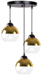 Valgusti rippuv Candellux Lighting Contessa, E27, 3 x 40 W, must v.