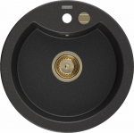 K&ouml;&ouml;givalamu Mexen Diego, graniit, 48.8 cm x 48.8 cm x 16.7 cm, kuldne/h&otilde;be/must