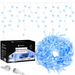 LED valguskardin Springos CL0318, 12 m, k&uuml;lm valge / sinine v., 300 LED