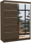 Riidekapp ADRK Limbo, &scaron;okolaad v., 58 cm x 150 cm x 200 cm, peegliga