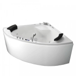 Vann, massaaži Bellagio Luxury Solid Delizia, 160 cm x 160 cm x 65 cm, nurga-, valge v.