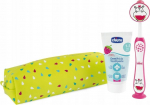 Hambapasta koos hambaharjaga Chicco Hippo Travel Set, maasika maitse, 50 ml