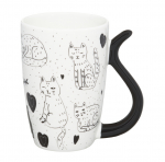 Tass Ambition Black Cat, valge v./must v., 0.38 l