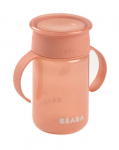 Laste kruus Beaba 360&deg;, 340 ml, 1 aasta, plastik, roosa v.