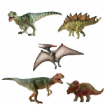 Kujukeste komplekt, dinosaurus Dino Play Figures Set, 5 cm, 5 tk, mitmev&auml;rviline