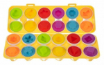 Sorteerimism&auml;ng, pusle Iso Trade Eggs, 7 cm, mitmev&auml;rviline, 12 tk