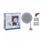 Peegel, valgustusega, iminapp, 20.2 cm x 40 cm, valge/h&otilde;be