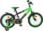 Lisaratastega laste jalgratas, laste Volare Strike CB DLZ, must/roheline, 16"