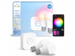 Nutikas pirn Philips Hue Essential Starter LED, A60, mitmev&auml;rviline, E27, 8 W, 2200 - 6500 lm, 2 tk