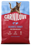 Kuiv kassitoit Carnilove Active Salmon & Turkey Sterilised, kalkun/l&otilde;he, 2 kg