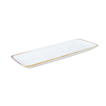 Serveerimistaldrik Home4you Sensa DH05787, 36 cm, 14 cm, Kuldne v./Valge v.