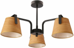 Valgusti lagi Candellux Lighting Milbury 33-44525, E14, 3 x 40 W, pruun v. / must v.