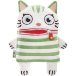 Pehme m&auml;nguasi kass Schmidt Worry Eater Fumi, valge v./roheline v., 24 cm