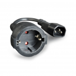 Adapter Gembird Schuko / IEC320 Schuko, IEC-320 C14, 0.15 m, must v.