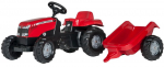 Pedaaltraktor Rolly Toys MF, must v./punane v.