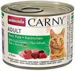 Kassi m&auml;rgtoit Animonda Carny Adult, veiseliha/k&uuml;&uuml;likuliha/kalkun, 0.2 kg