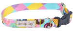 Kaelarihm koertele Amiplay Be Happy, mitmev&auml;rviline, 450 - 700 mm x 25 mm, 45-70