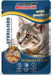 Kassi m&auml;rgtoit Super Benek Professional Line Sterilised, linnuliha, 0.1 kg
