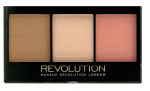 Kontuuripaletid Makeup Revolution London Ultra Sculp & Contour, roosa v./beež v., ultra fair c01, 11 g