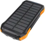Akupank Choetech Solar B658, 10000 mAh, must v./oranž v.