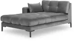 Diivan Micadoni Home Mamaia Velvet Chaise Longue, helehall v., vasak, 185 x 102 cm x 75 cm