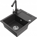 K&ouml;&ouml;givalamu Mexen Enzo 6506571005-76+671600-76, graniit, 57 cm x 46 cm x 17.4 cm, must