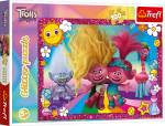 Pusle Trefl Trolls 3 Glitter, 34 cm x 48 cm, 100 tk, roosa v.