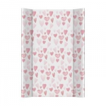 M&auml;hkimismatt Ceba Baby Ultra Light Lots Of Love, 70 cm x 50 cm, valge/roosa