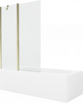 Vann seinaga, sisseehitatav Mexen Vega, 160 cm x 70 cm x 40 cm, ristk&uuml;lik, kuldne/valge