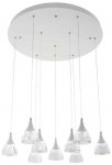 Valgusti rippuv AZzardo Dalmatia AZ3144, LED, 3000 &deg;K, 9 x 45 W, valge v.