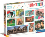 Pusle 10in1 Clementoni Animal Friends 10 in 1 20283, 60 cm x 20 cm, 330 tk, mitmev&auml;rviline