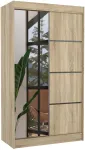 Riidekapp ADRK Gilton, sonoma tamm v., 61 cm x 120 cm x 215 cm, peegliga