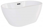Vann, teisaldatav Besco Navia, 150 cm x 80 cm x 60 cm, ovaalne, valge/must