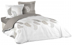 Voodipesukomplekt Douceur d`Interieur Goyave, valge v./hall v., 63 x 63 cm, 200 x 200 cm, 3 tk