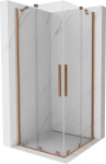 Du&scaron;ikabiin Mexen Velar, ruudukujuline, aluseta, 90 cm x 90 cm x 200 cm, vask v./l&auml;bipaistev
