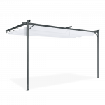 Aiatelk Pergola Sprint Wall, 390 x 228 cm, antratsiit v./valge v.