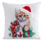 J&otilde;ulu dekoratiivne padjakate PSWA-330, valge/punane/beež, 45 cm x 45 cm